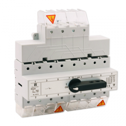 SPAMEL Przełącznik instalacyjny wyboru zasilania sieci 4P 125A PRZK-4125/W02