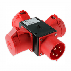 PCE Rozdzielnica rozgałęźnik potrójny siłowy przenośny IP44 32A 5P 400V SERIA PIESZYCE 9430009W