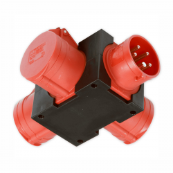 PCE Rozdzielnica rozgałęźnik potrójny siłowy przenośny IP44 16A 5P 400V SERIA PIESZYCE 9430007W